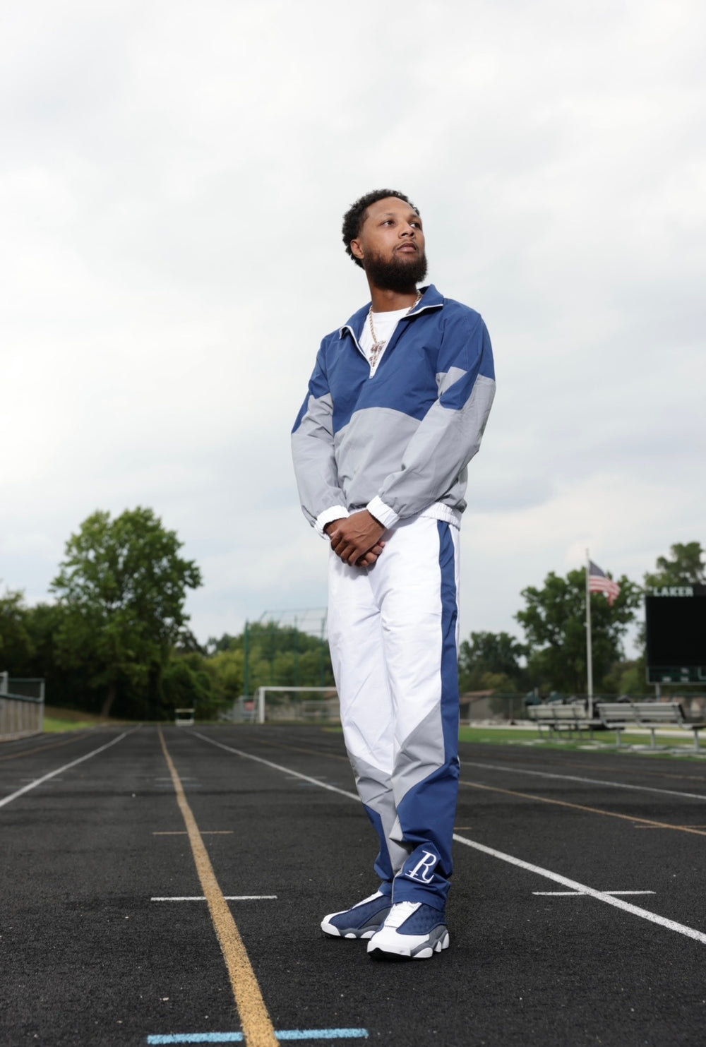 Rue’Luxe Tracksuit Set (Blue)