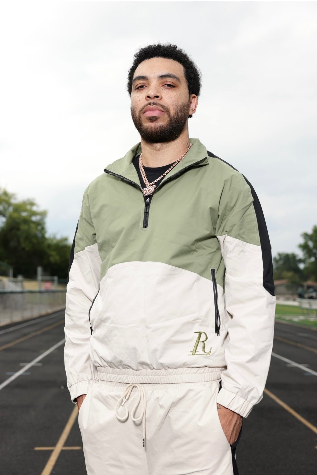 Rue’Luxe Tracksuit Set (Olive Green)