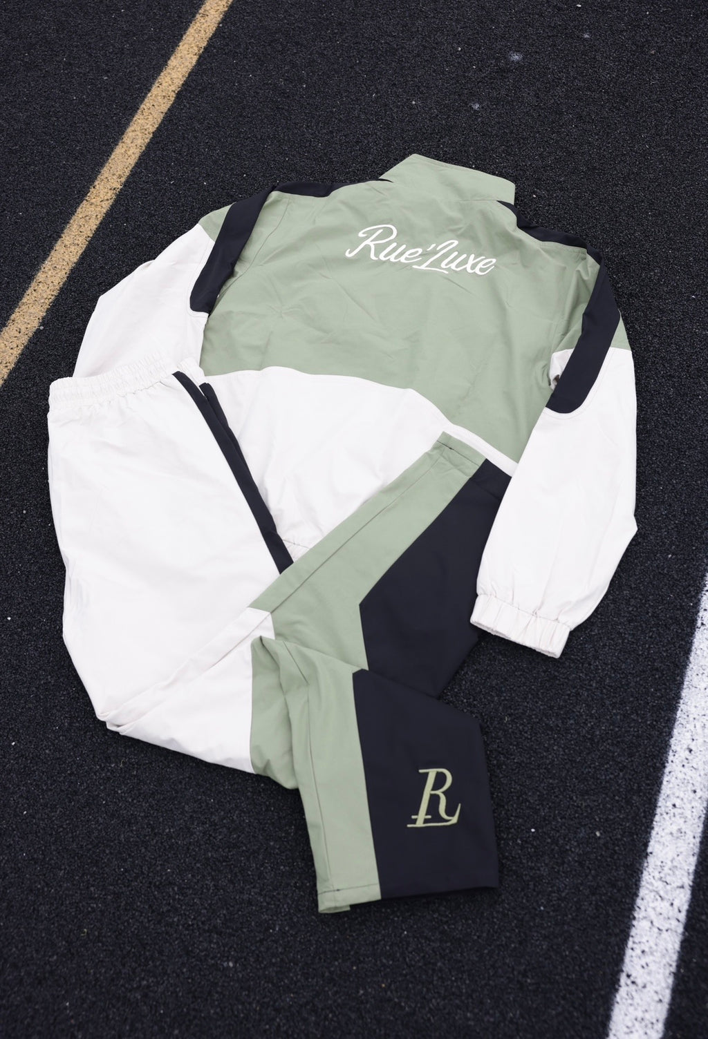 Rue’Luxe Tracksuit Set (Olive Green)
