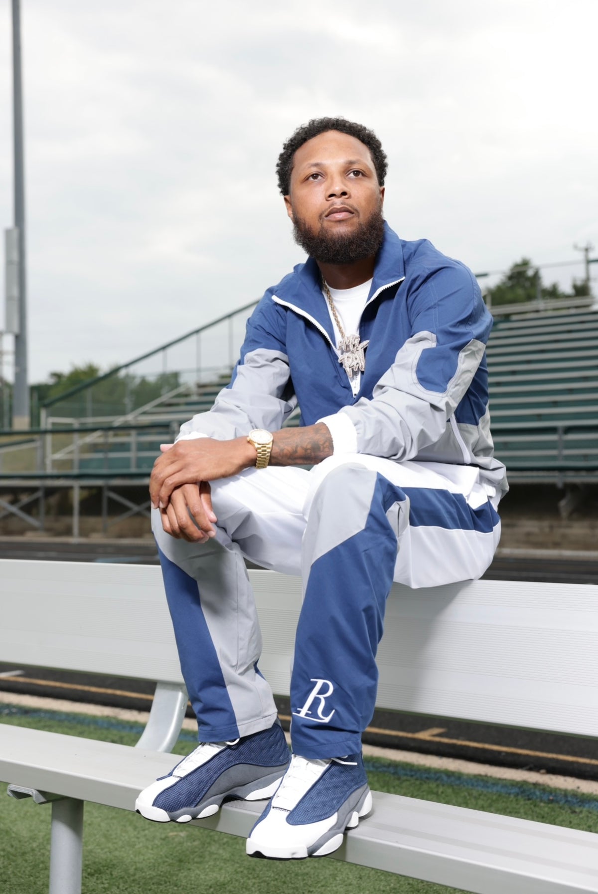 Rue’Luxe Tracksuit Set (Blue)